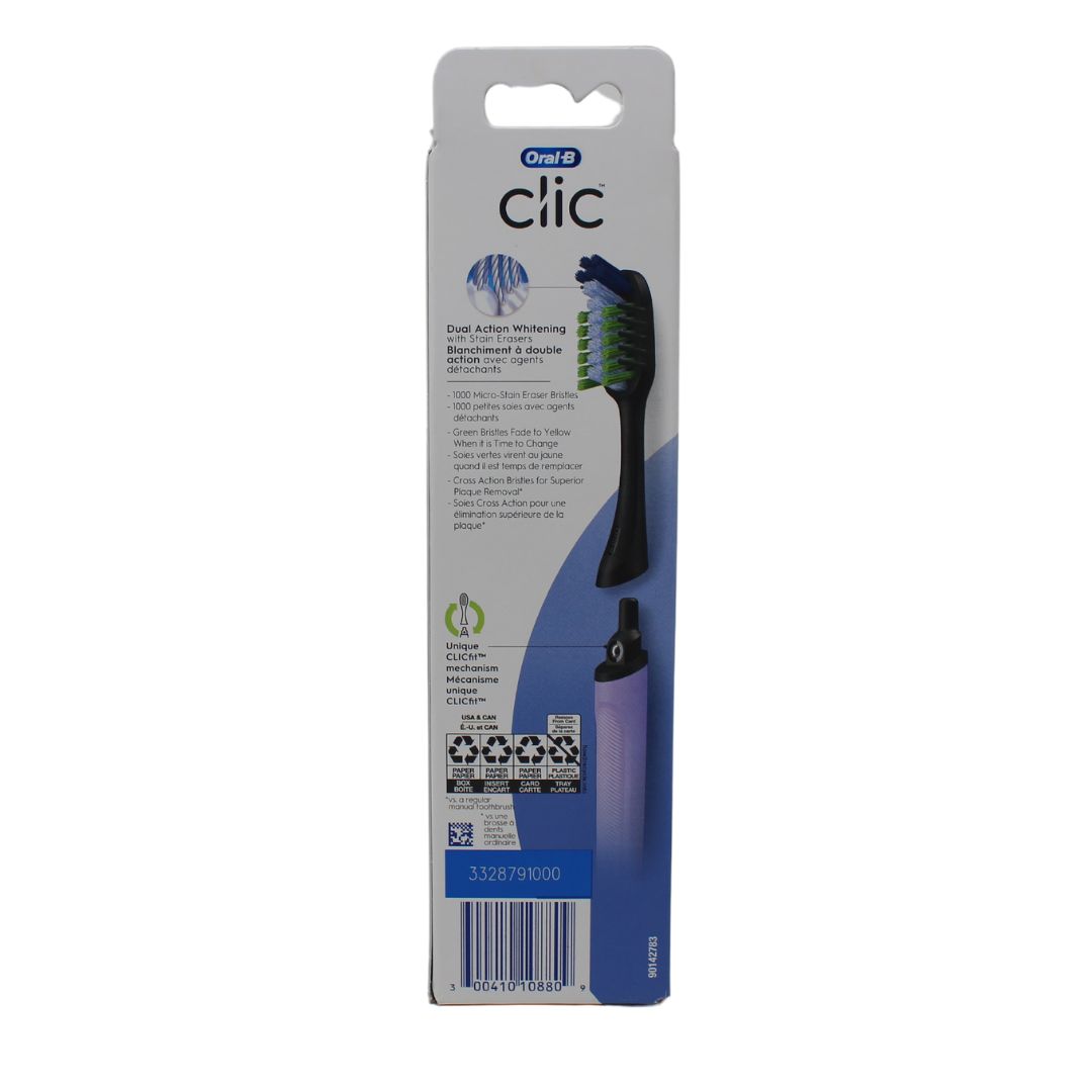 ORAL-B CLIC HANDLE + BRUSH HEAD LILAC/24