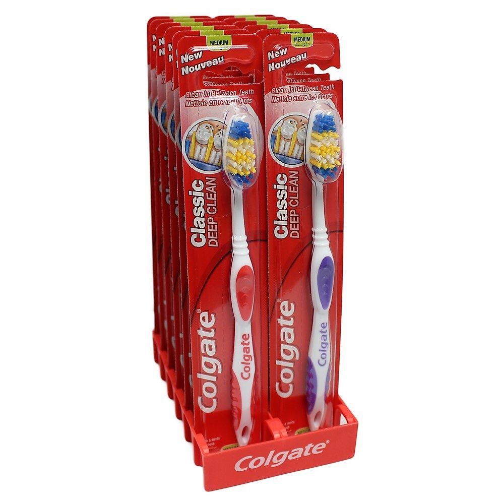 COLGATE T/B MEDIUM CLASSIC 1CTX12 DEEP CLEAN