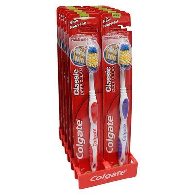 COLGATE T/B MEDIUM CLASSIC 1CTX12 DEEP CLEAN