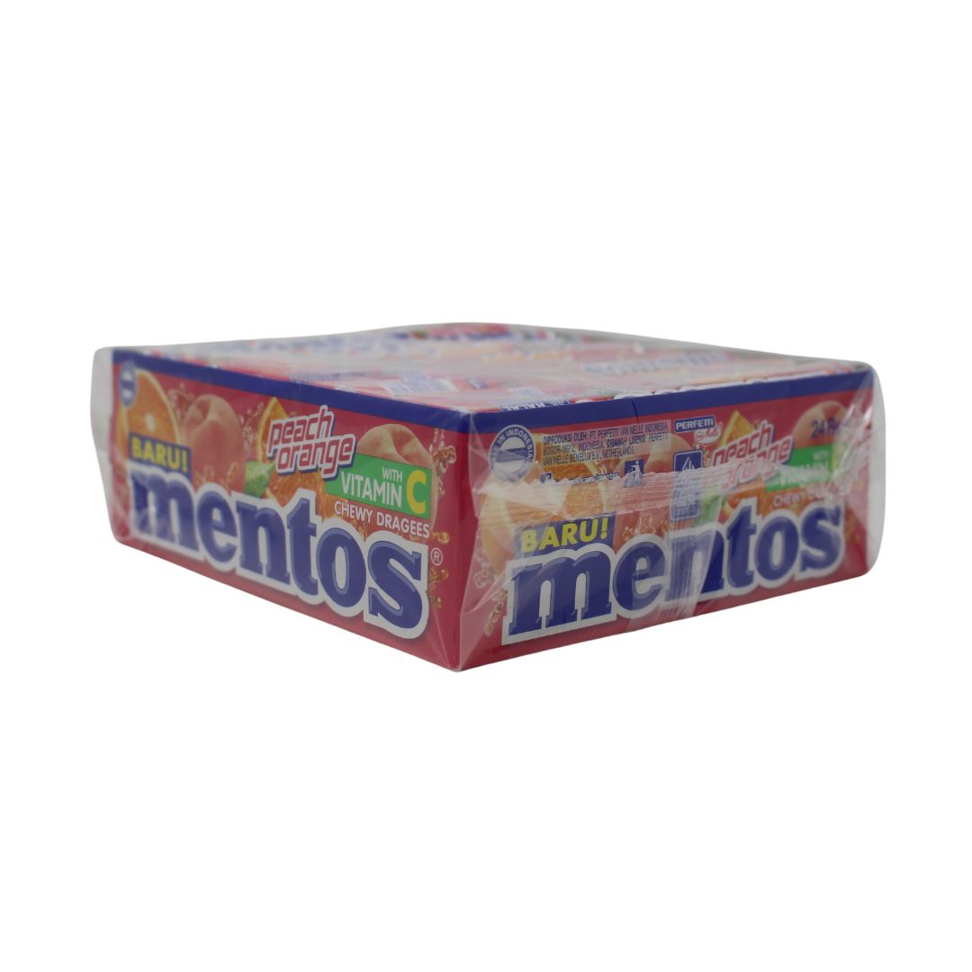 MENTOS ROLL 24PK X 37G PEACH/8