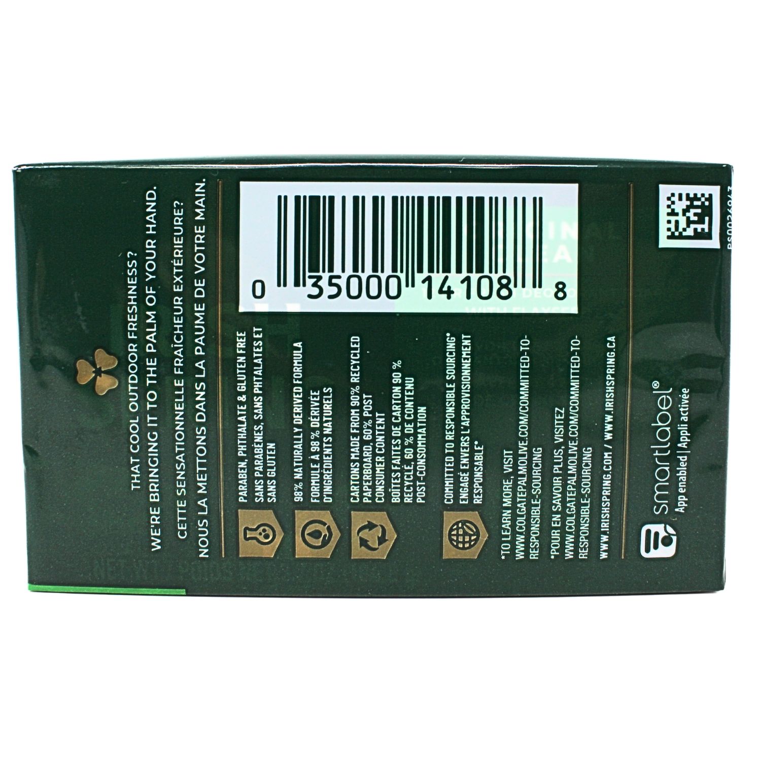 IRISH SPRING BAR SOAP 3CT X 106.3G ORIGINAL/18