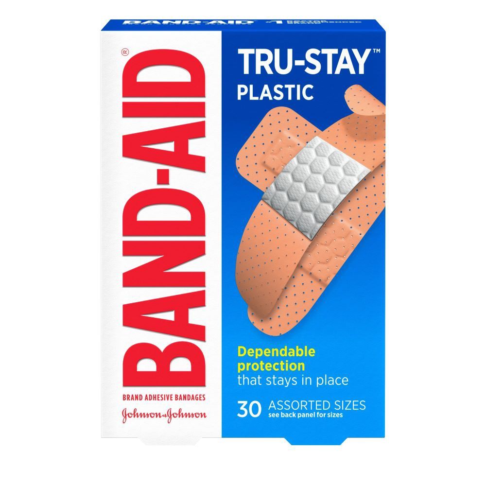 J&amp;J BAND-AID PLASTIC 30CT ASSTD SIZE/24
