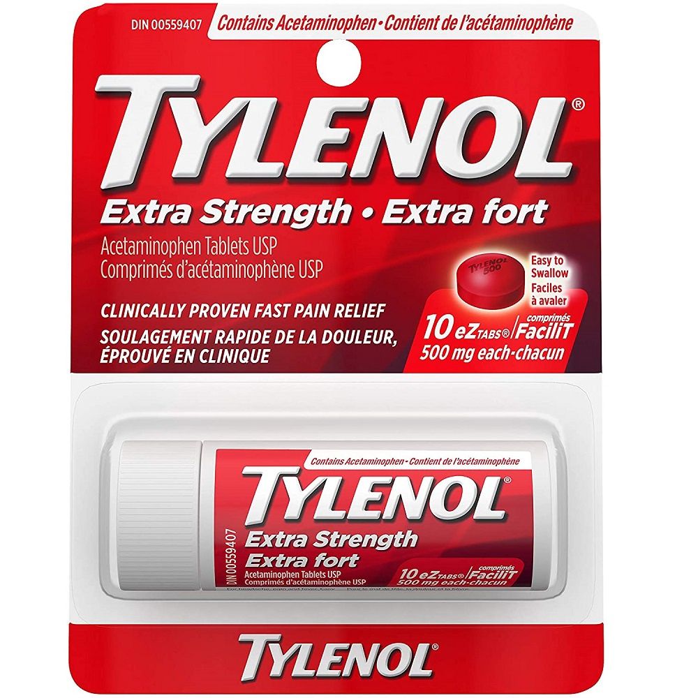 TYLENOL EZ TABS 10CT 500MG /72