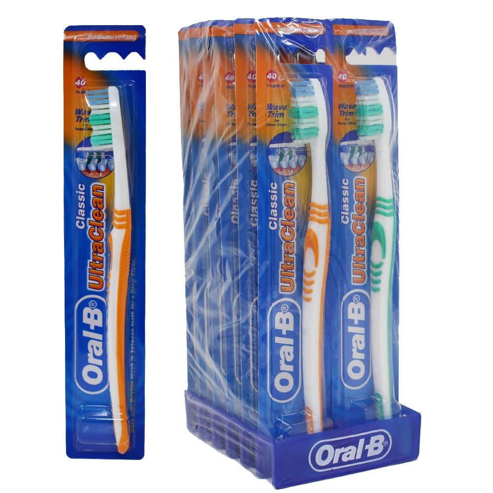 ORAL-B T/B MEDIUM 1CTX12PCK CLASSIC ULTRA CLEAN/96