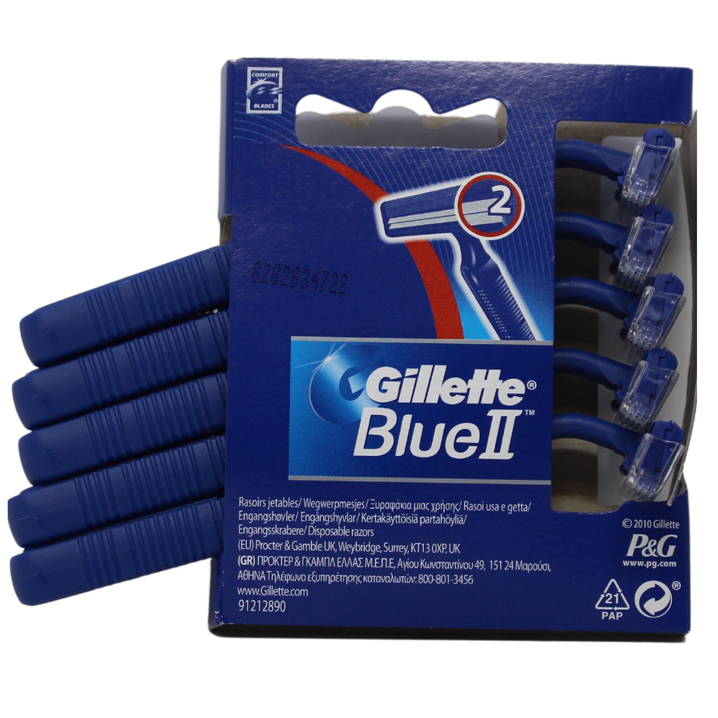 GILLETTE BLUE II 5CT DISPOSABLE RZR/20X6