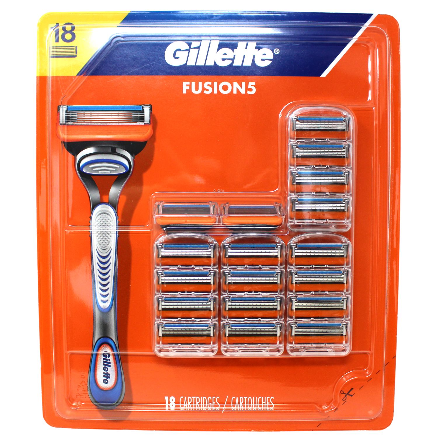 GILLETTE FUSION5 18 CARTS