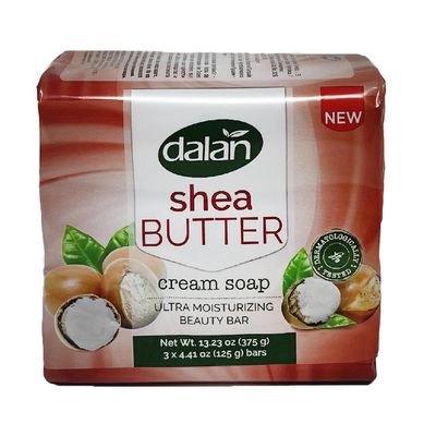 DALAN CREAM BAR SOAP 125G SHEA BUTTER (3PACK).