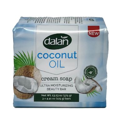 DALAN CREAM BAR SOAP 125G COCONUT OIL (3PACK)