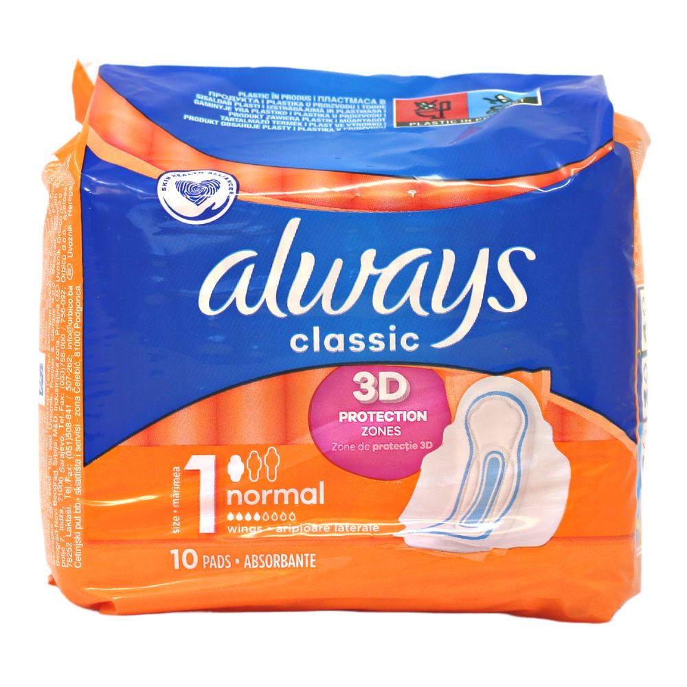 ALWAYS CLASSIC 10CT NORMAL WINGS/16
