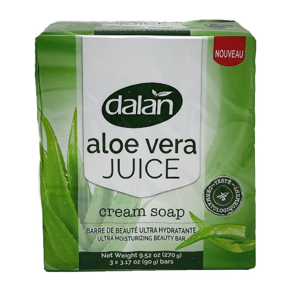 DALAN BAR SOAP 3CT X 90G ALOE VERA JUICE/24