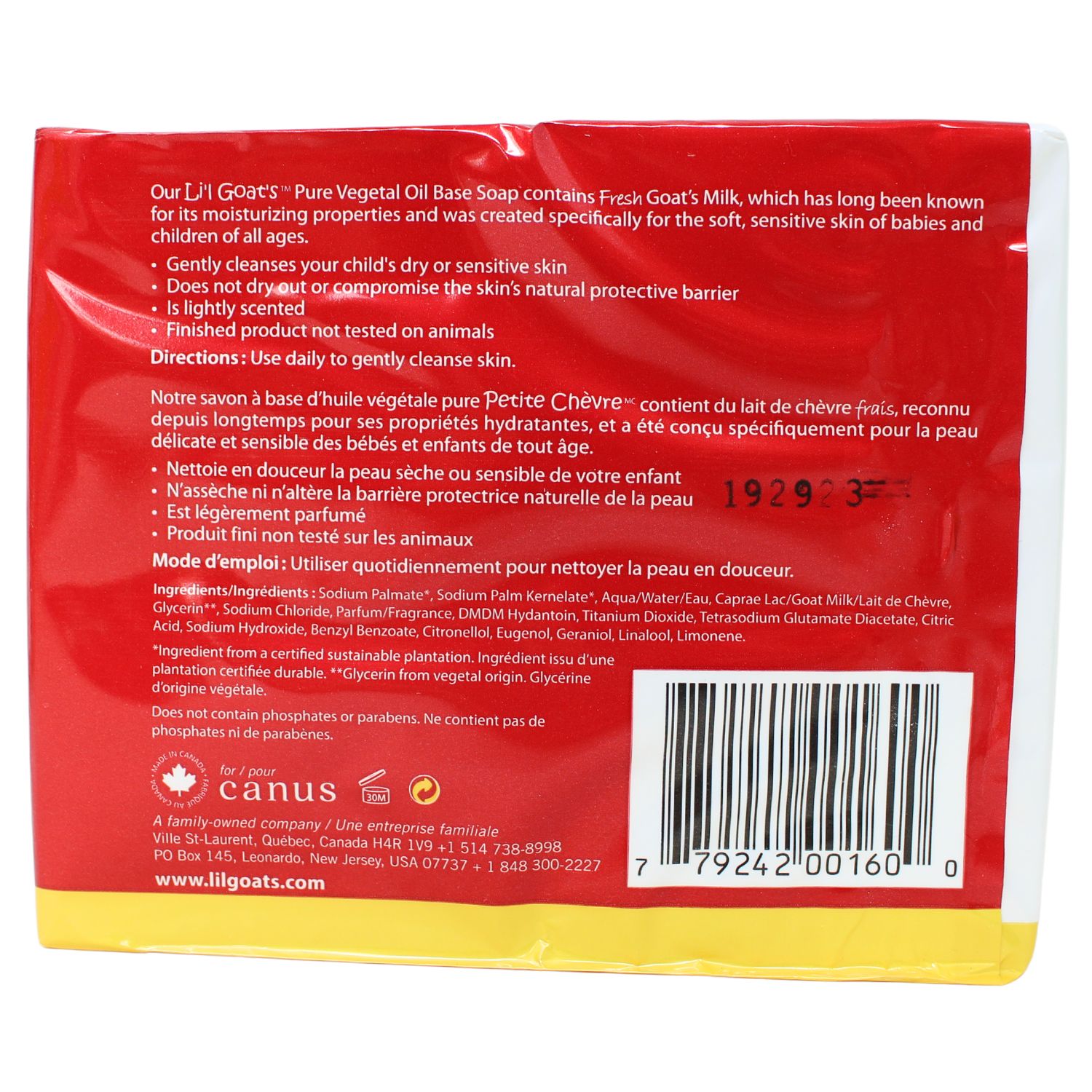 LIL GOAT'S BAR SOAP 2X90G/12