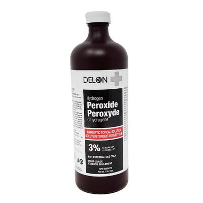 DELON 3% HYDROGEN PEROXIDE 450ML/12