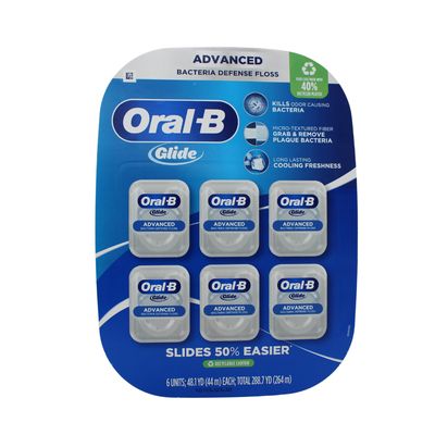 ORAL-B ADV GLIDE FLOSS 44M 6PK