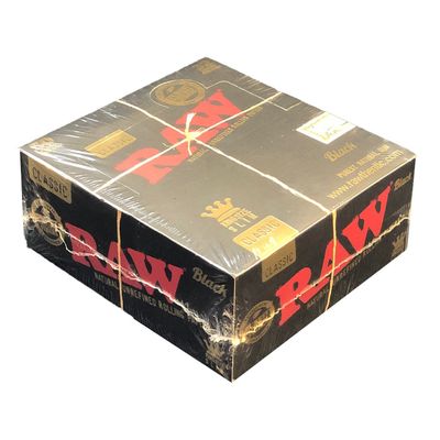 RAW CLASSIC BLACK KING SIZE SLIM (BOX OF 50)