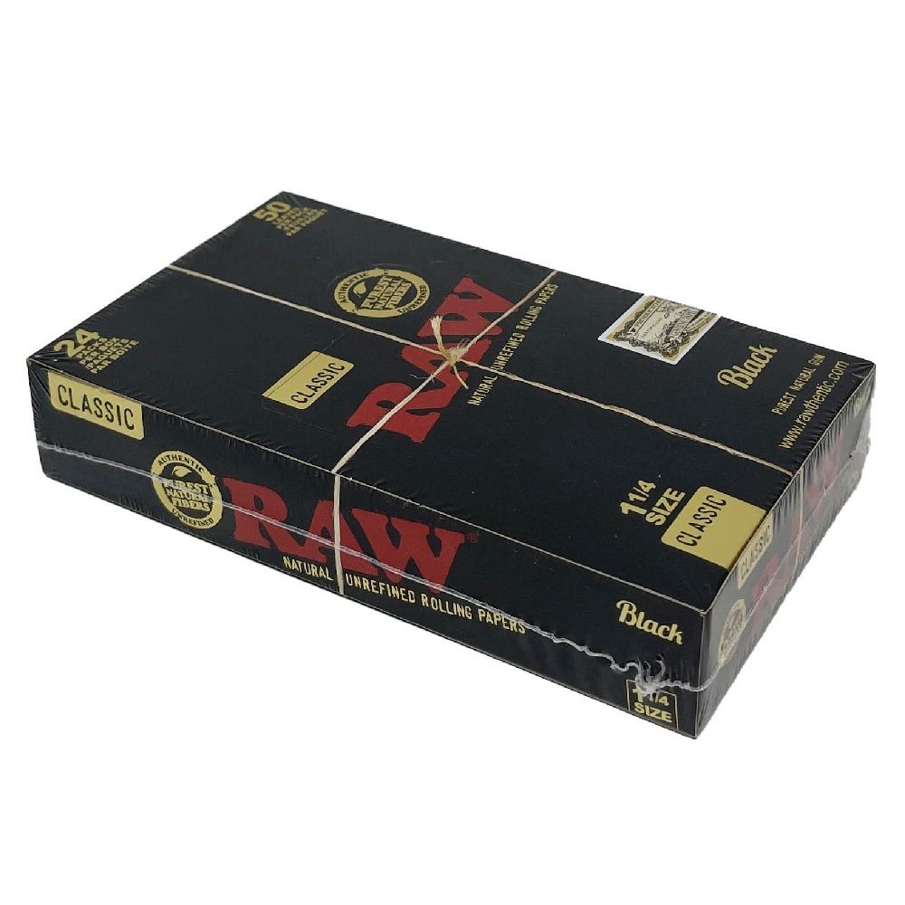 RAW 24PK 1-1/4 BLACK  SIZE CLASSIC/42
