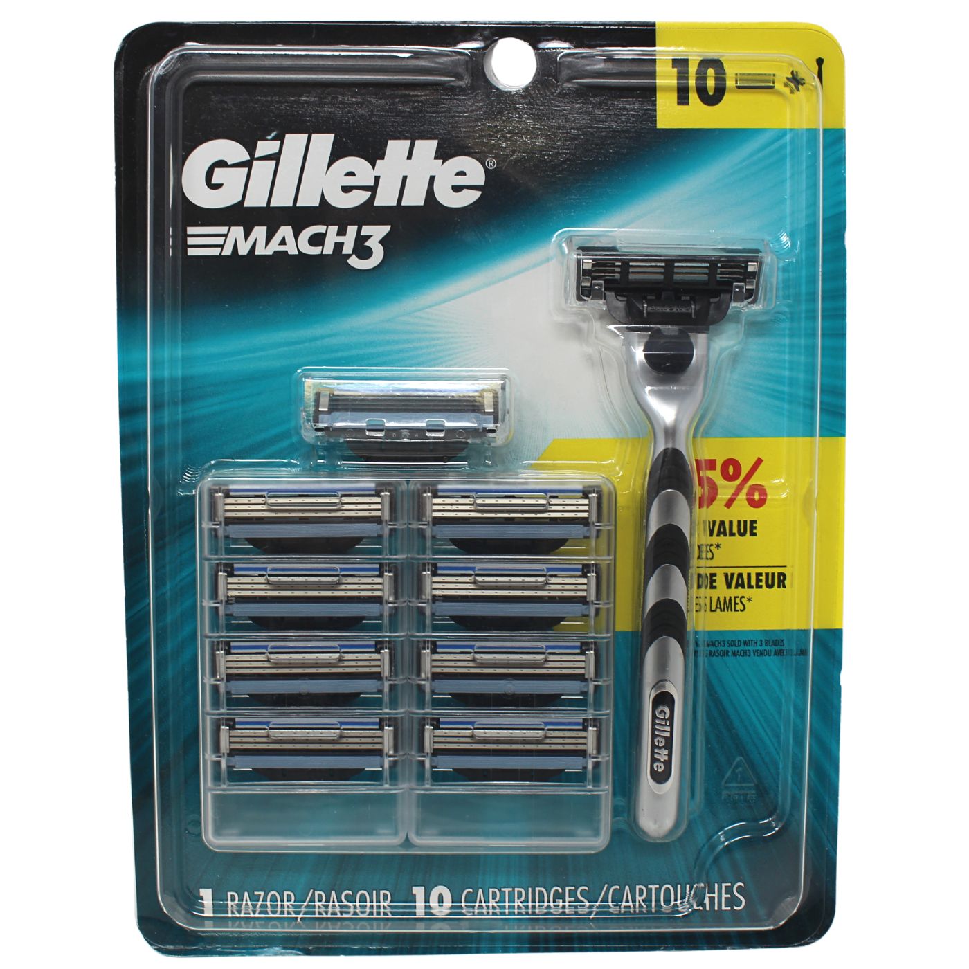 GILLETTE MACH 3 1 RZR + 10 CARTS