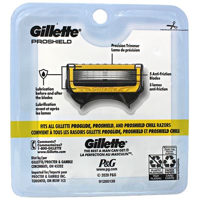 GILLETTE FUSION 5 PROGLIDE SHIELD 4CARTRIDGES