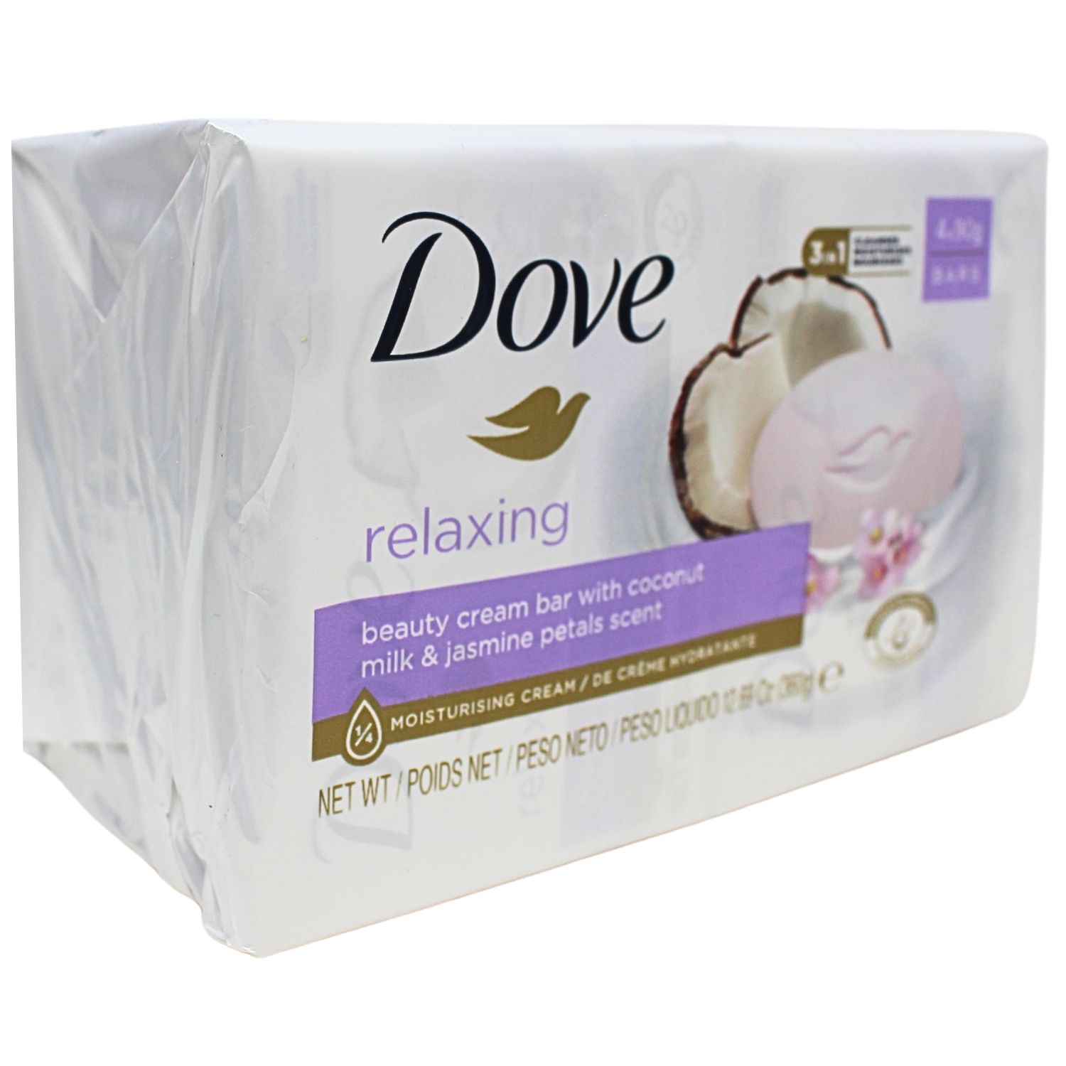 DOVE BAR SOAP 4CTX90G RELAXING COCONUT