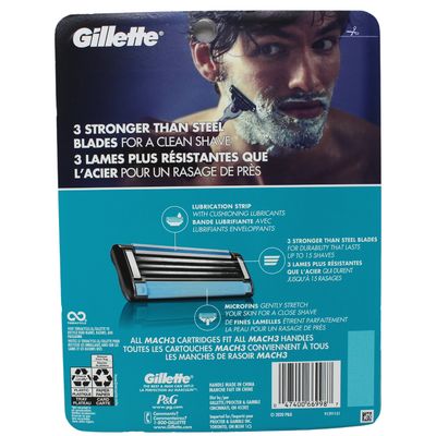 GILLETTE MACH3 1RAZOR + 10CARTRIDGES
