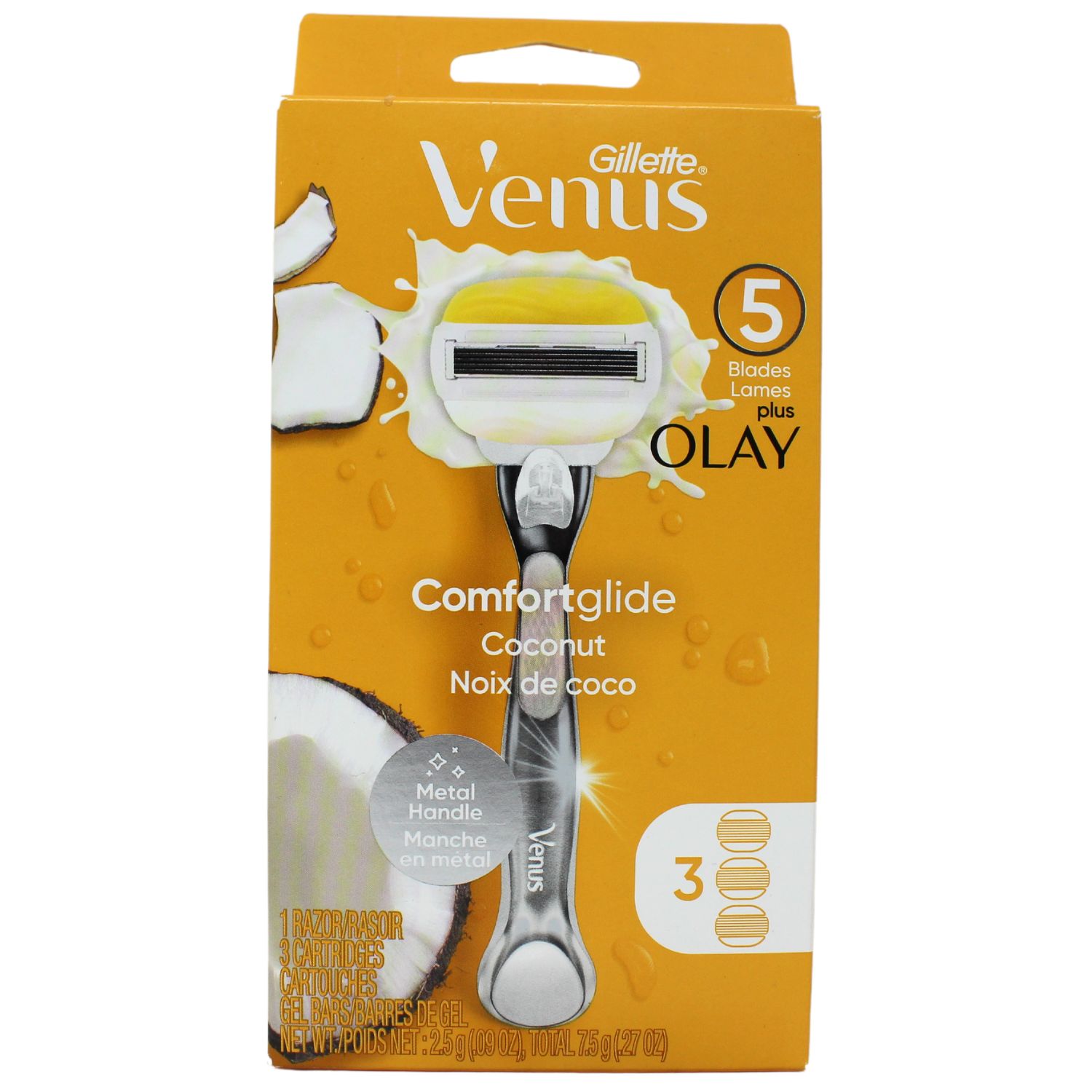 GILLETTE VENUS 1RZR 3CARTS COMFORTGLIDE COCONUT