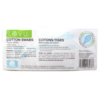 LOVU 180CT COTTON SWABS