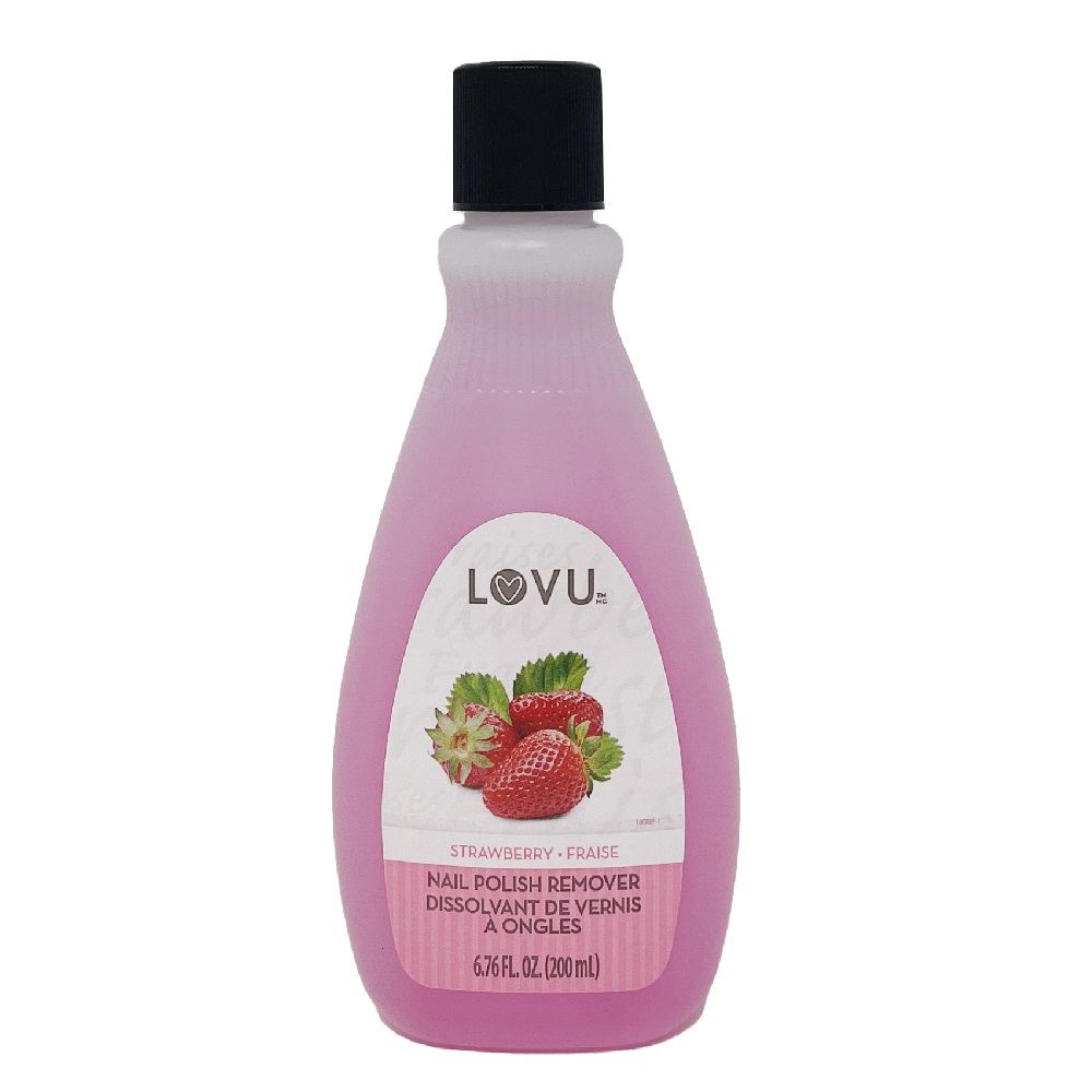 LOVU NAIL POLISH REMOVER 200ML STRAWBERRY /24
