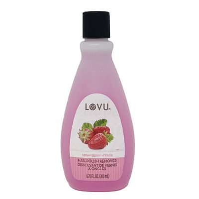 LOVU NAIL POLISH REMOVER 200ML STRAWBERRY /24