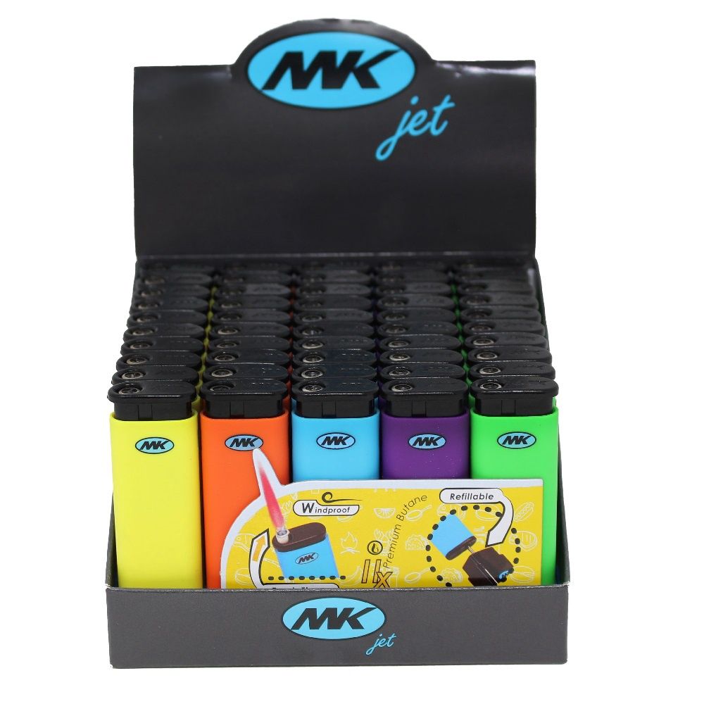 MK JET ASSORTED COLOURS LIGHTER SINGLE