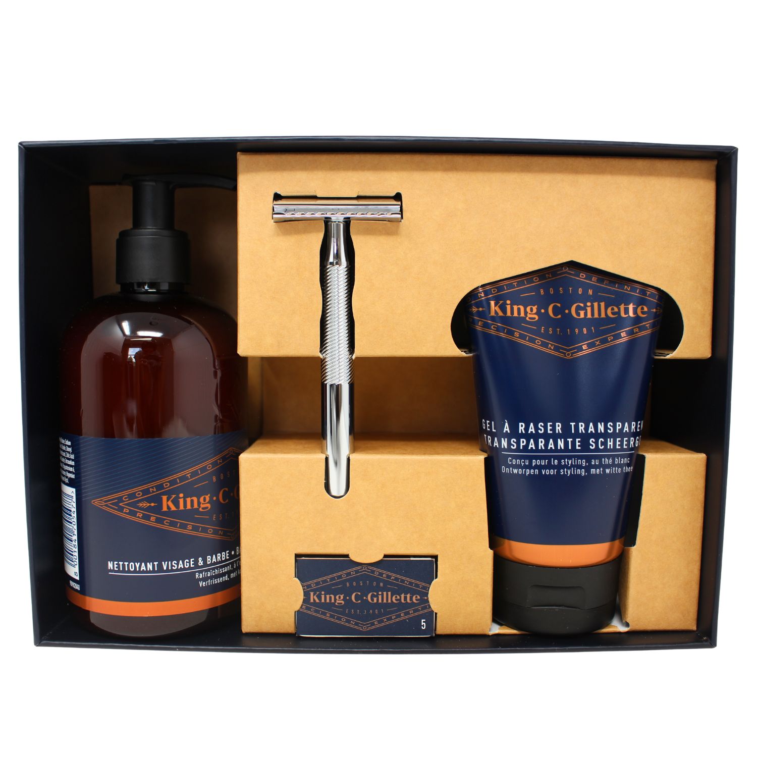 GILLETTE KING C 8PC GIFT SET STARTER KIT/4