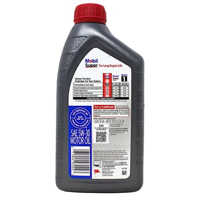 MOBIL SUPER (5W-30) SYNTHETIC BLEND MOTOR OIL 946ML