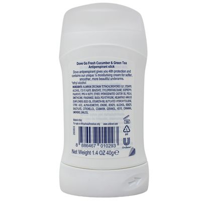 DOVE ANTIPERSPIRANT 40G CUCUMBER &amp; GREEN TEA