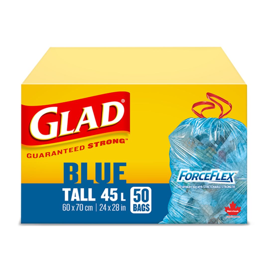 GLAD BLUE BAGS 50CT 45L
