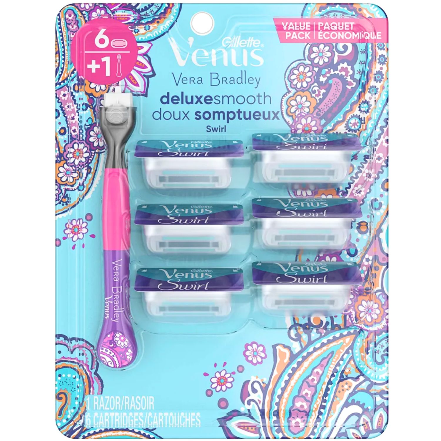 GILLETTE VENUS SWIRL 1 RZR + 6 CARTS