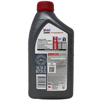 MOBIL SUPER (5W-20) SYNTHETIC BLEND MOTOR OIL 946ML