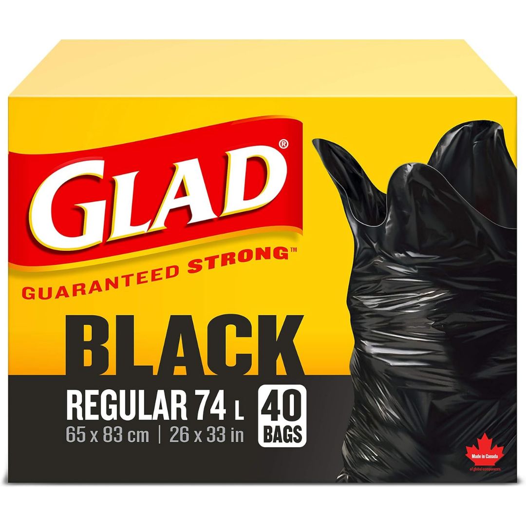 GLAD BLACK BAGS 40CT 74L