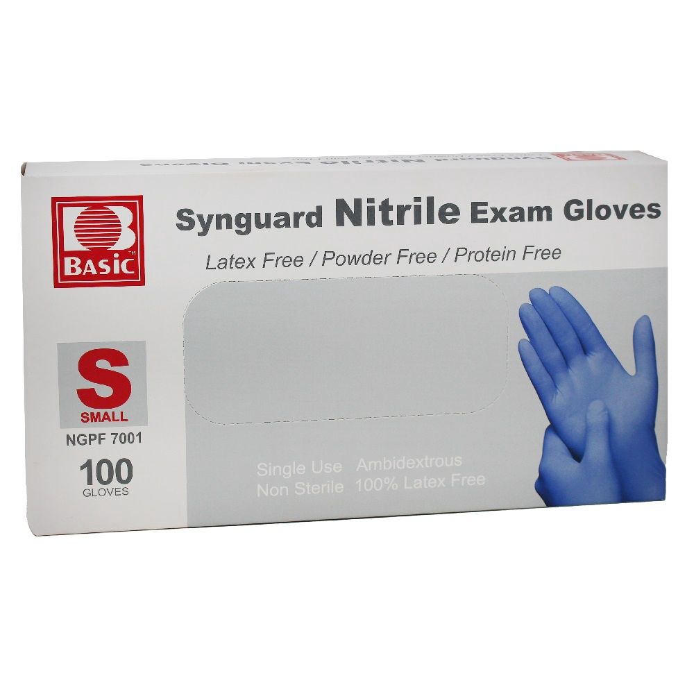 BASIC SYNGUARD NITRILE GLOVES 100CT SMALL/10
