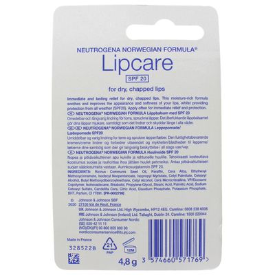 NEUTROGENA LIPCARE SPF 20 4.8G