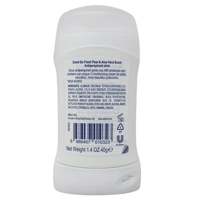 DOVE ANTIPERSPIRANT 50G PEAR &amp; ALOE VERA