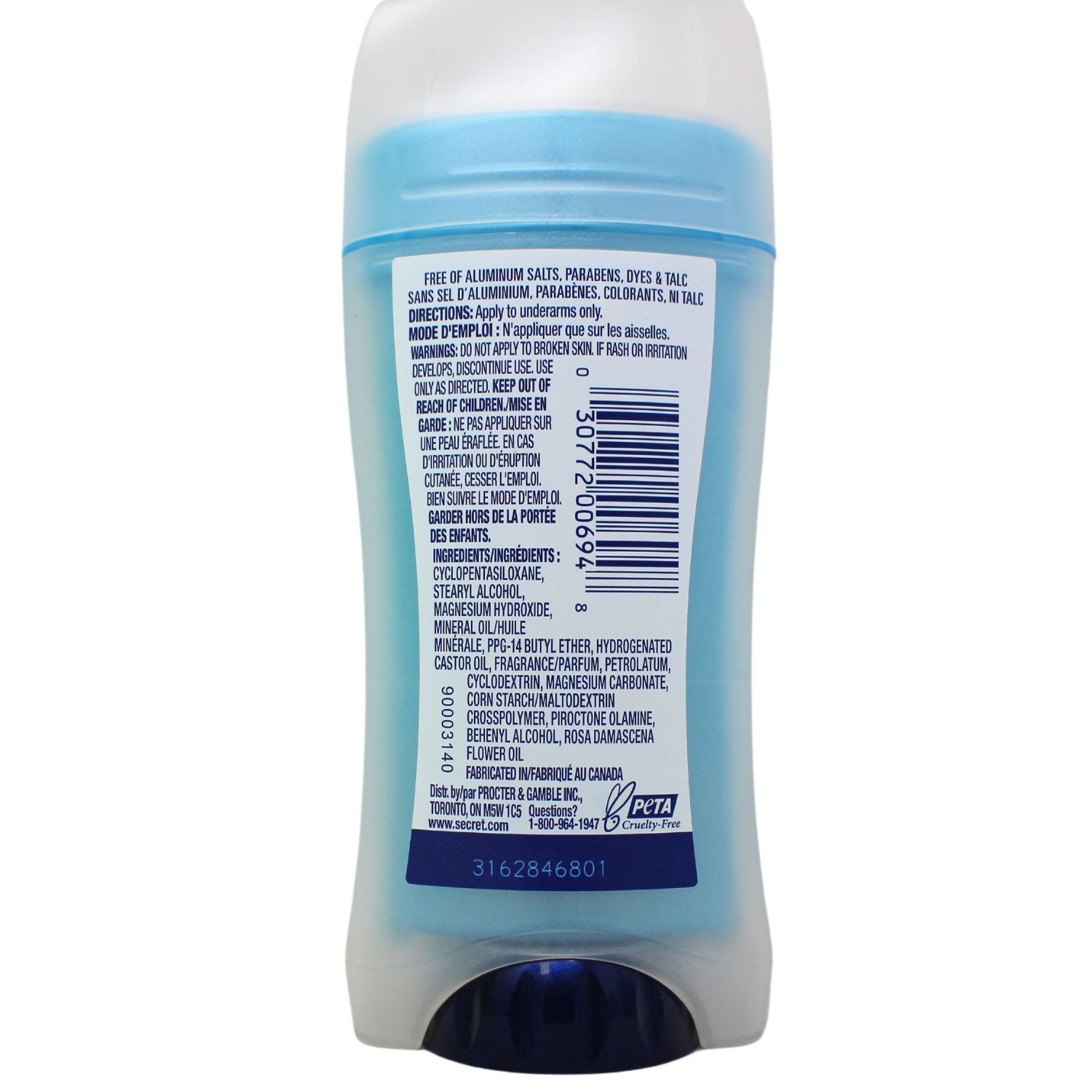 SECRET ALUMINUM FREE 68G ROSE/12