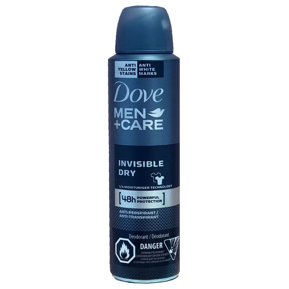DOVE SPRAY 150ML MEN+CARE INVISIBLE DRY/6