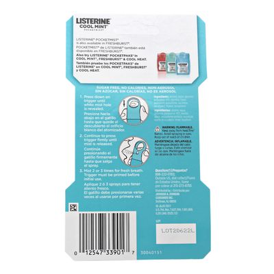 LISTERINE POCKET MIST 7.7ML COOL MINT/36