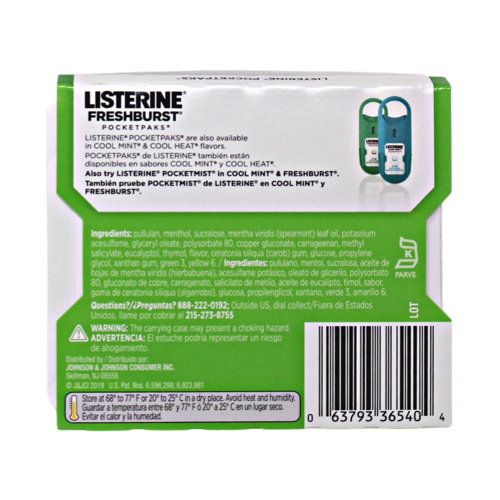 LISTERINE POCKET PAKS FRESH BURST/144