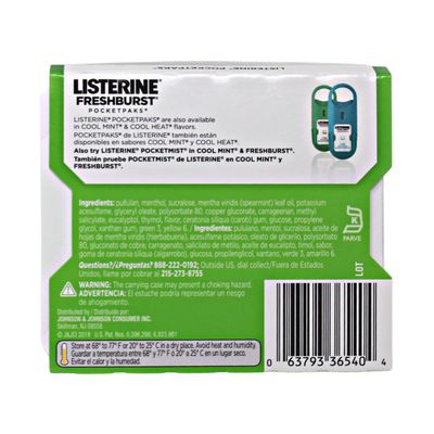 LISTERINE POCKET PAKS FRESH BURST/144