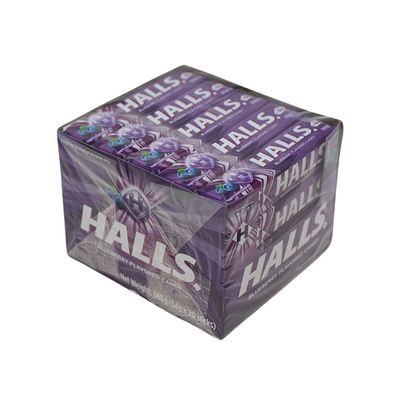 HALLS BLUEBERRY FLAVORED CANDY 34G (BOX OF 20 STICKS)