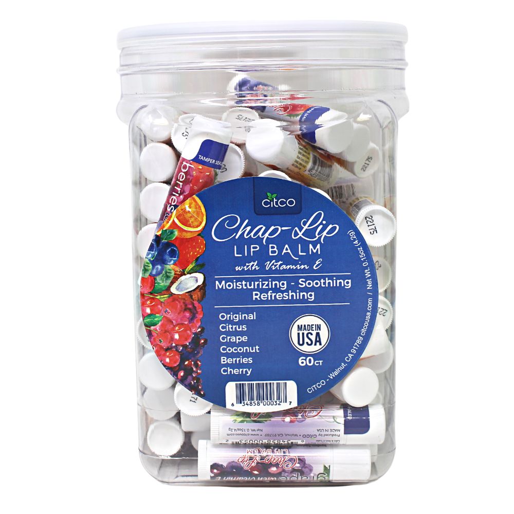 CHAP-LIP 60CT X 4.2G ASSORTED JAR/12