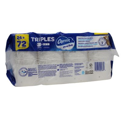 CHARMIN ULTRA SOFT BATHROOM TISSUE TRIPLES (24PACK)