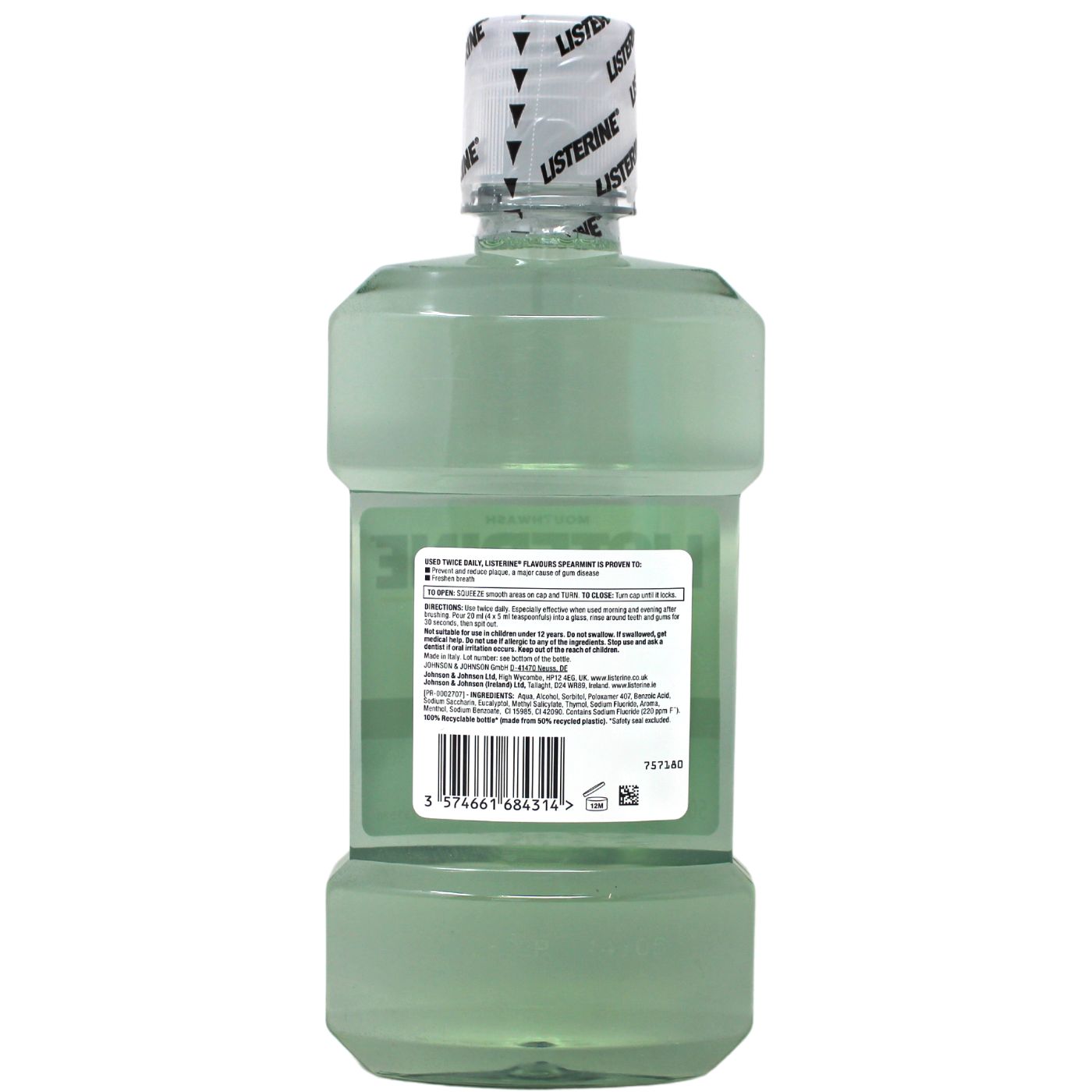 LISTERINE M/W 500ML SPEARMINT/6