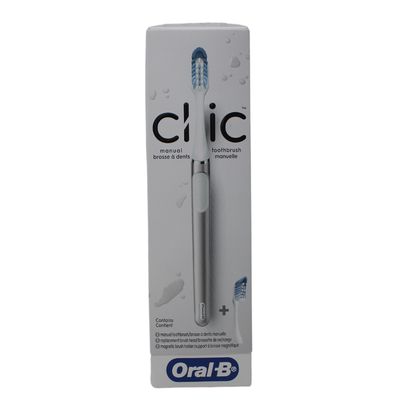 ORAL-B CLIC HANDLE + BRUSH HEAD CHROME/12