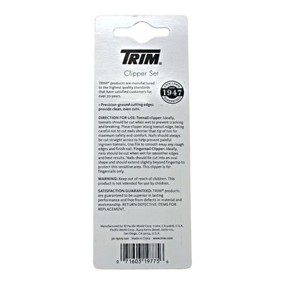 TRIM AZURE 2PK CLIPPER SET/24