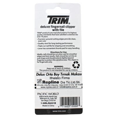 TRIM DELUXE CLIPPER FINGERNAIL CLIPPER + FILE